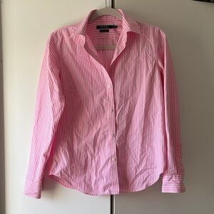 Ralph Lauren Pink and White Striped Shirt
